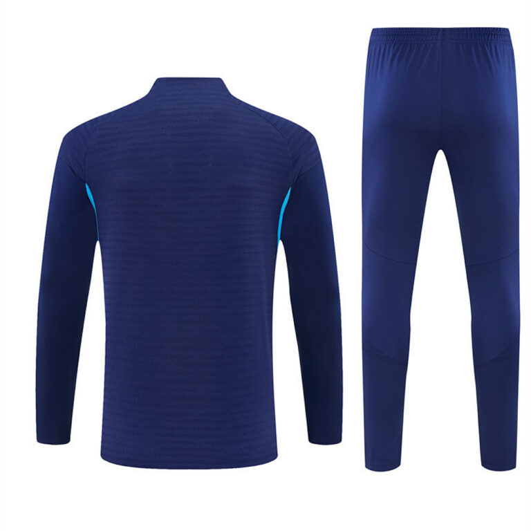 Mens Real Madrid 2025 Half-zip Royal Blue Tracksuit Player Version