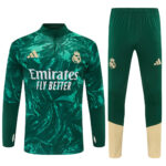 Mens Real Madrid 2026/27 Camo Half-zip Green Tracksuit