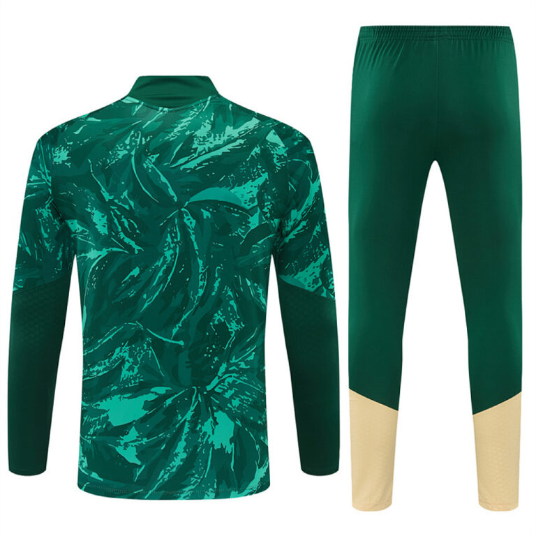 Mens Real Madrid 2026/27 Camo Half-zip Green Tracksuit