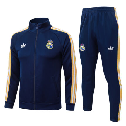 Mens Real Madrid 2026/27 full-zip Dark Blue Tracksuit