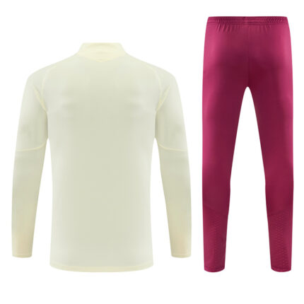 Mens Real Madrid 2026/27 Half-zip Beige Pink Tracksuit