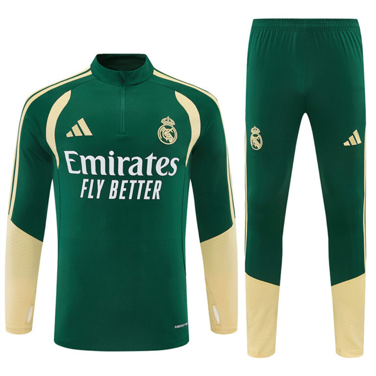 Mens Real Madrid 2026/27 Half-zip Green Tracksuit