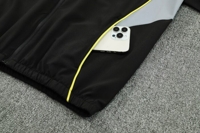 Mens Real Madrid 2026/27 Windbreaker Suit Black Jacket