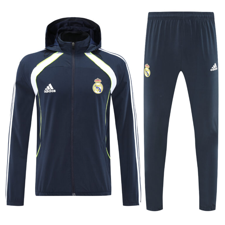 Mens Real Madrid 2026/27 Windbreaker Suit Blue Jacket