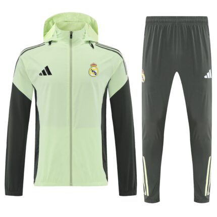 Mens Real Madrid 2026/27 Windbreaker Suit Green Jacket