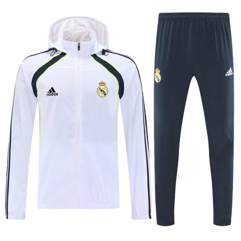 Mens Real Madrid 2026/27 Windbreaker Suit White Jacket