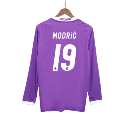 Mens Real Madrid Retro Away Jersey Long Sleeve – Modric 19