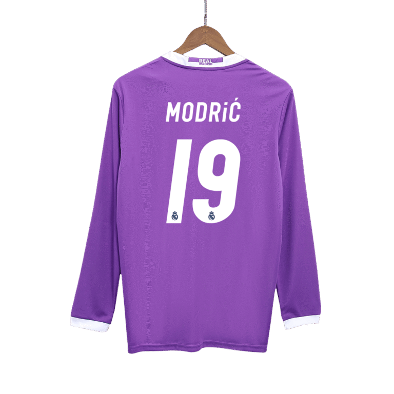 Mens Real Madrid Retro Away Jersey Long Sleeve – Modric 19