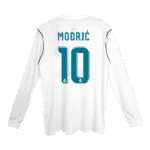 Mens Real Madrid Retro Home Jersey Long Sleeve – Modric 10