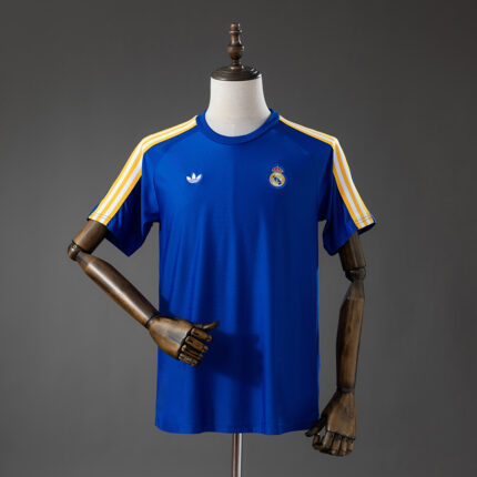Mens Real Madrid Terrace Icons T- Blue Jersey