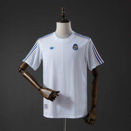 Mens Real Madrid Terrace Icons White Blue Jersey