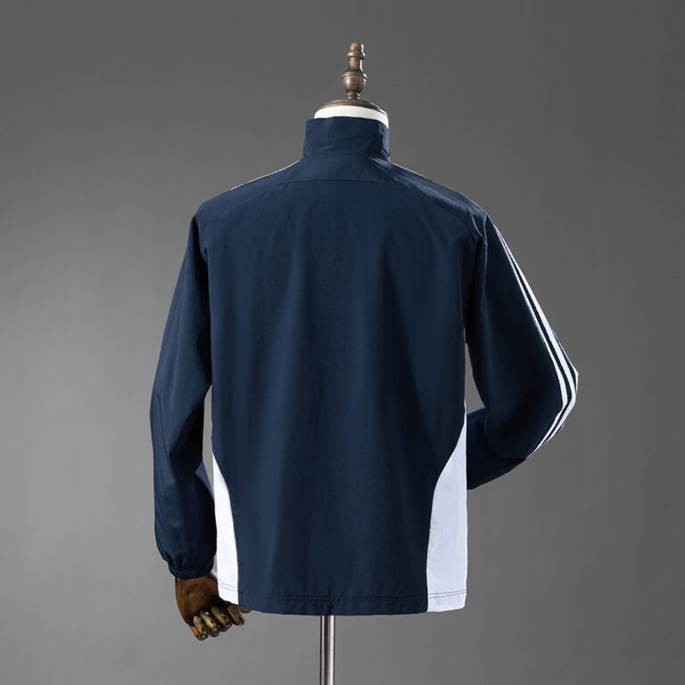 Mens Real Madrid Windbreaker Navy Blue & White Jacket