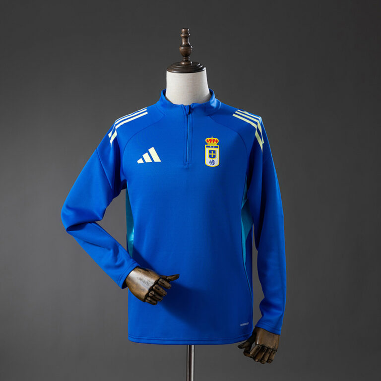 Mens Real Oviedo 2025/26 Top Blue Training Jersey