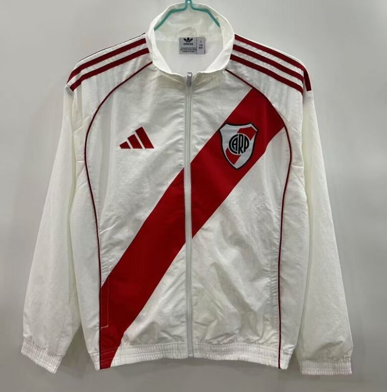 Mens River Plate 2025/26 white Windbreaker Jacket
