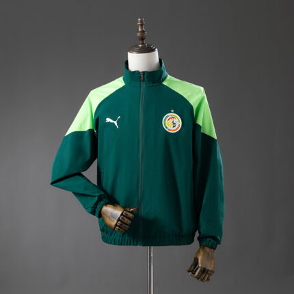 Mens Senegal 2026 World Cup World Cup Windbreaker Green Jacket