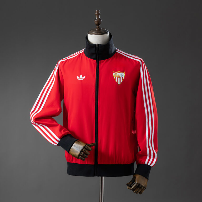 Mens Sevilla FC Windbreaker Red Jacket