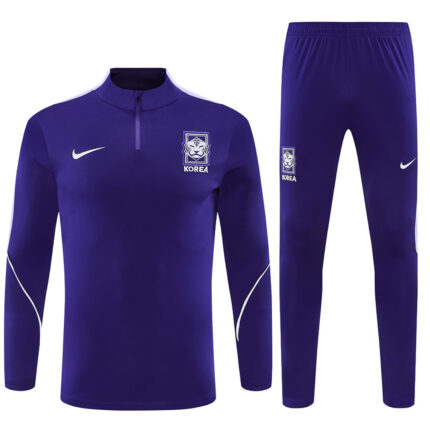 Mens South Korea 2026 World Cup Half-zip Purple Tracksuit