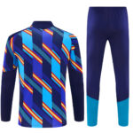 Mens Spain 2026 World Cup Camo Half-zip Royal Blue Tracksuit