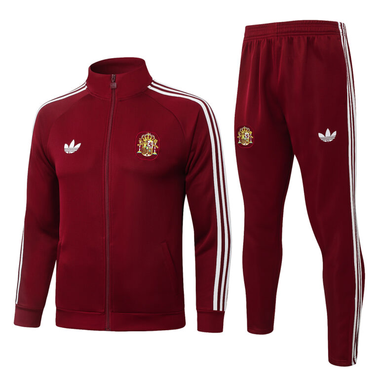 Mens Spain 2026 World Cup Full Zip Red Tracksuit