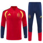 Mens Spain 2026 World Cup Half-zip Red Tracksuit