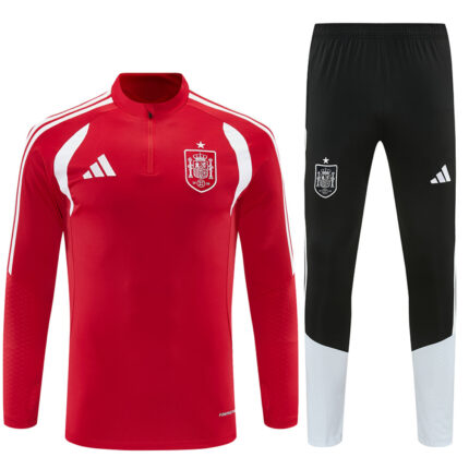 Mens Spain 2026 World Cup Half-zip Red White Tracksuit