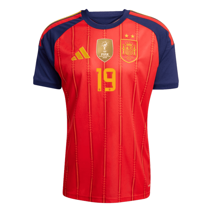 Mens Spain 2026 World Cup Home Jersey – Yamal 19