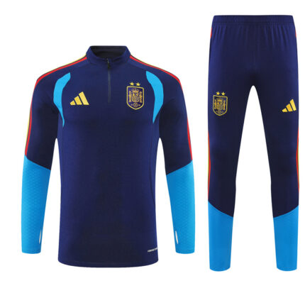 Mens Spain 2026 World Cup Two-star Edition Half-zip Royal Blue Tracksuit