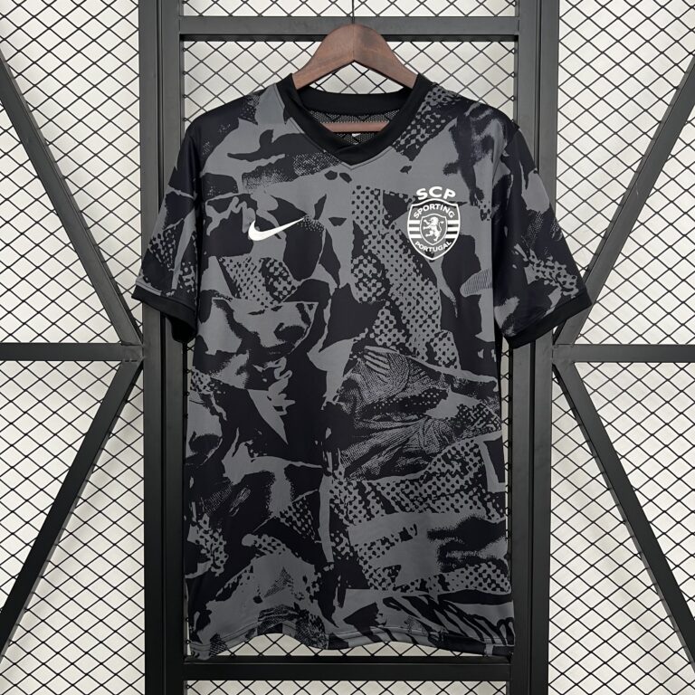 Mens Sporting CP 2025/26 Lisbon Black Training Jersey