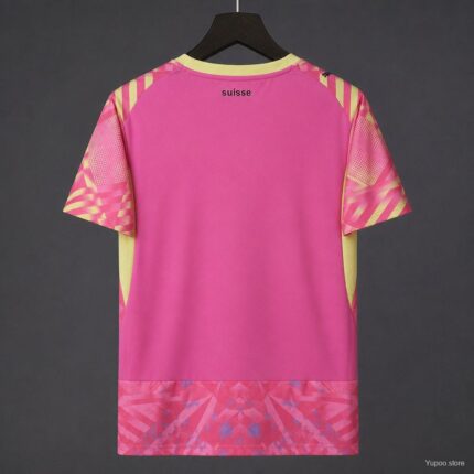 Mens Switzerland 2026 World Cup Goalkeeper World Cup Pink Jersey