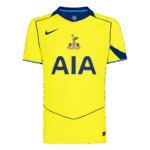 Mens Tottenham Hotspur 2025/26 Third Jersey Player Version