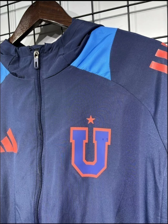 Mens Universidad de Chile 2025/26 Blue Windbreaker Jacket