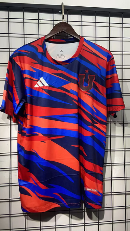 Mens Universidad de Chile 2025/26 Orange and Blue Training Jersey