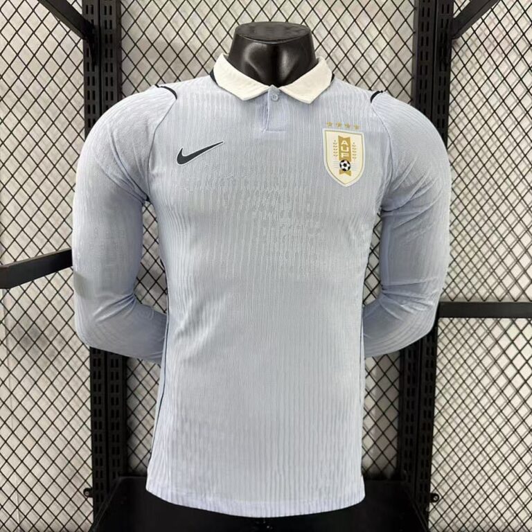 Mens Uruguay 2026 World Cup Home Long Sleeve Jersey Player Version
