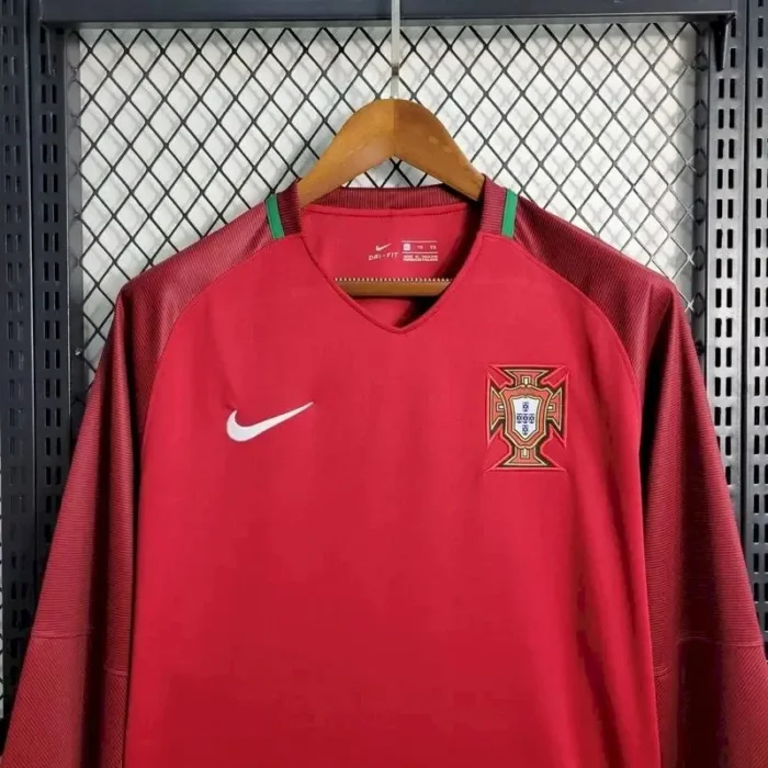 Portugal 2016/17 Home Long Sleeves Retro Jersey