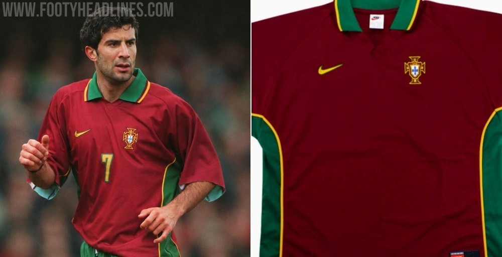 Portugal 1997 home kit inspiring the leaked Puma lifestyle shirt