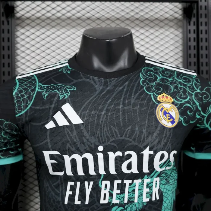 Real Madrid 2025/26 Black Green Dragon Edition Jersey Player Version