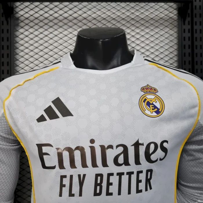 Real Madrid 2025/26 Home Long Sleeves Jersey Player Version