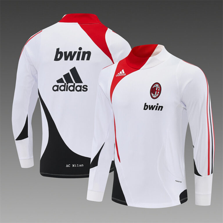 Retro AC Milan 2007/08 White Long Sleeve Training Jersey