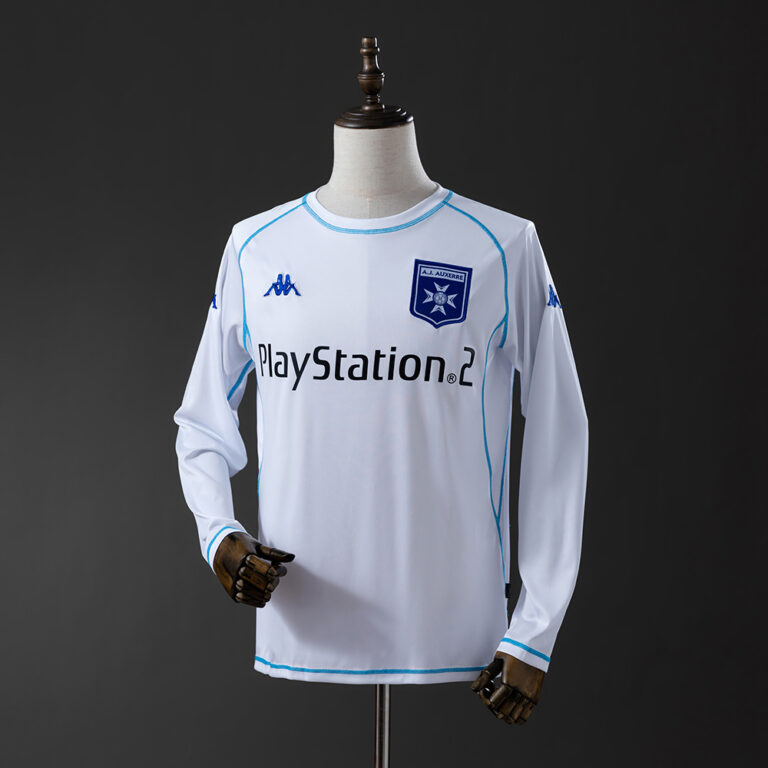 Retro AJ Auxerre 2003/04 Home Long Sleeve Jersey