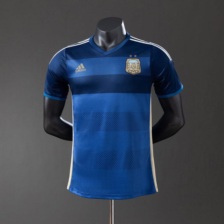 Retro Argentina 2014 World Cup Away World Cup Jersey Player Version