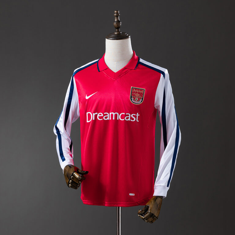 Retro Arsenal 2001/02 Home Long Sleeve Jersey