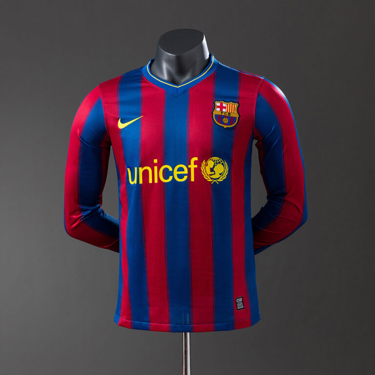 Retro Barcelona 2009/10 Home Long Sleeve Jersey Player Version