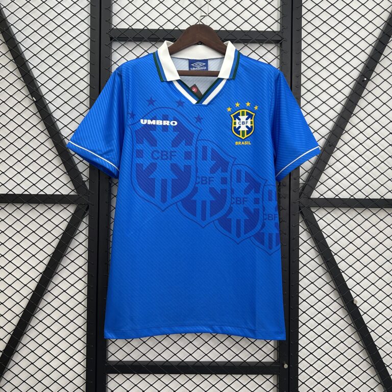 Retro Brazil 1993 Away blue Jersey