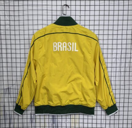 Retro Brazil 2010 World Cup World Cup Windbreaker Yellow Jacket