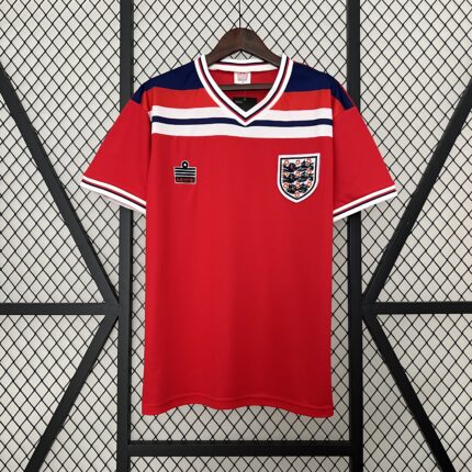 Retro England 1982 World Cup Away Red Jersey