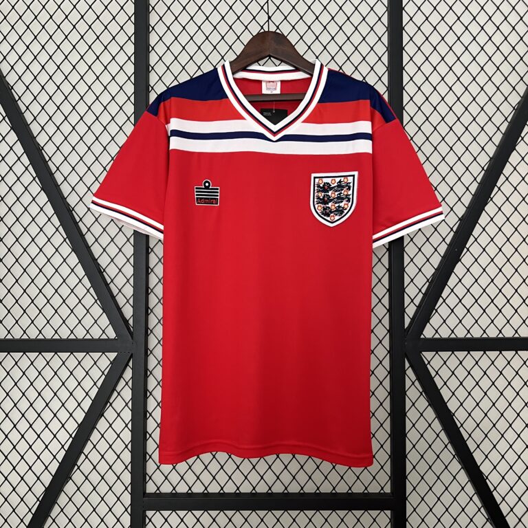 Retro England 1982 World Cup Away Red Jersey