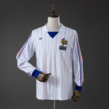Retro France 1980 Away Long Sleeve Jersey