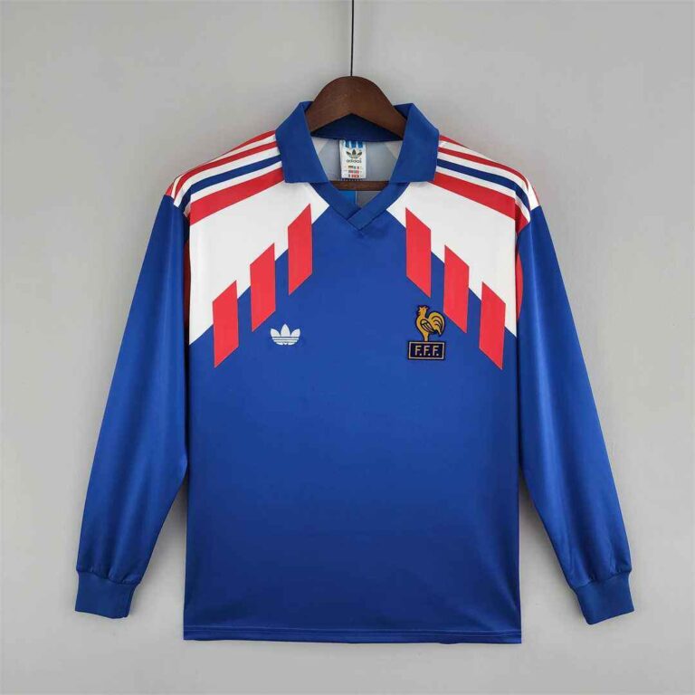 Retro France 1988 Home Long Sleeve Jersey