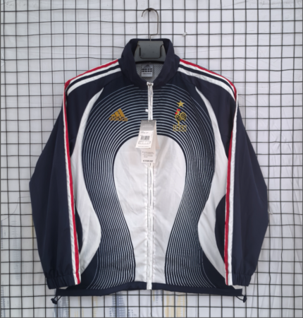 Retro France 2006 World Cup World Cup Windbreaker Blue Jacket