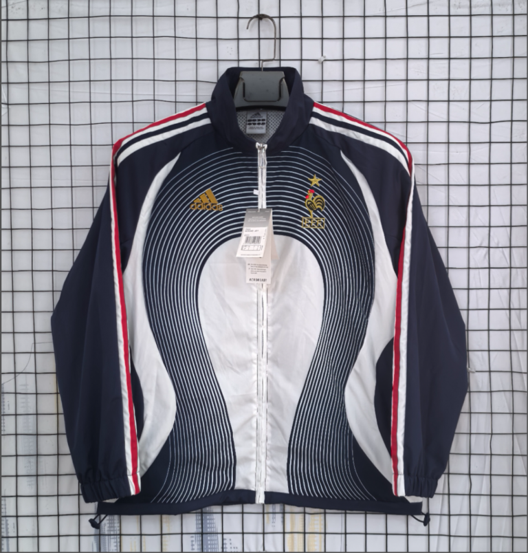 Retro France 2006 World Cup World Cup Windbreaker Blue Jacket